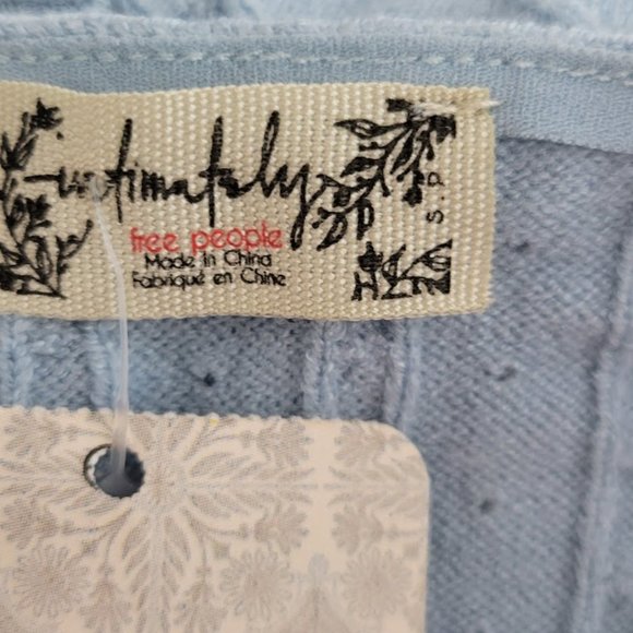 FREE PEOPLE INTIMATELY morning light set pajama knit Sz S NEW - Picture 8 of 9